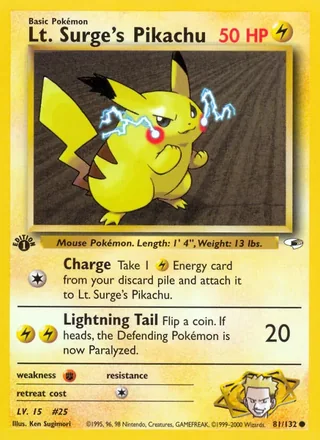 Lt. Surge's Pikachu (2000)