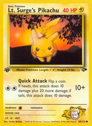 Lt. Surge's Pikachu — マチスのピカチュウ (1998)