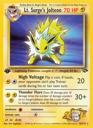 Lt. Surge's Jolteon — マチスのサンダース (1998)
