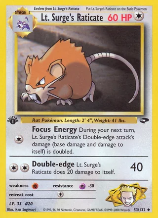Lt. Surge's Raticate — マチスのラッタ (1998)