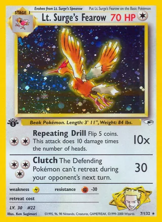 Lt. Surge's Fearow — マチスのオニドリル (1998)