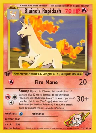Blaine's Rapidash — カツラのギャロップ (1999)