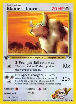 Blaine's Tauros — カツラのケンタロス (1999)
