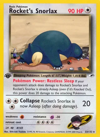 Rocket's Snorlax — R団のカビゴン (1999)