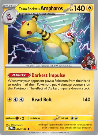 Team Rocket's Ampharos (2025)
