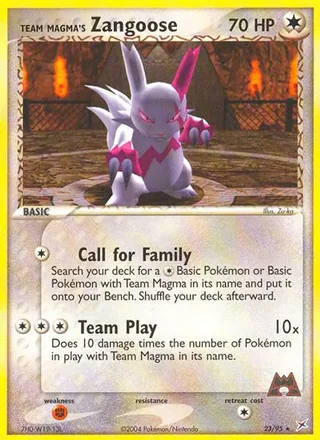 Team Magma's Zangoose — ザングース (2003)