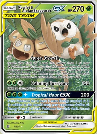 Rowlet & Alolan Exeggutor GX (2019)