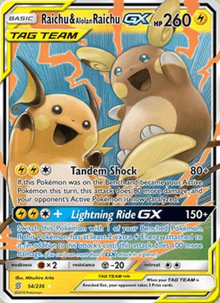 Raichu & Alolan Raichu GX (2019)