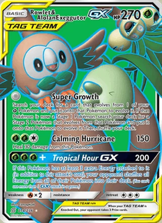 Rowlet & Alolan Exeggutor GX (2019)