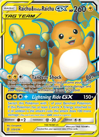 Raichu & Alolan Raichu GX (2019)