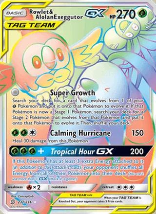 Rowlet & Alolan Exeggutor GX (2019)