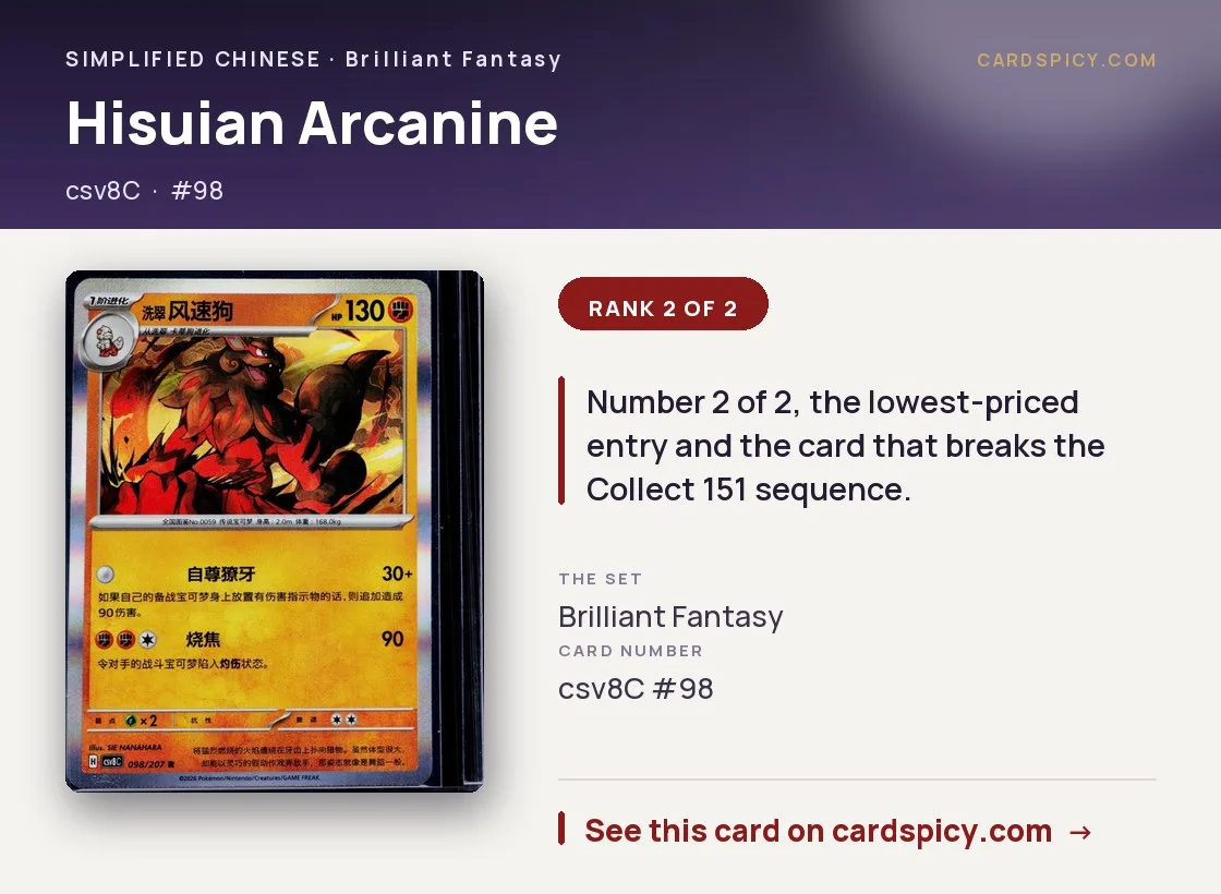 Hisuian Arcanine, Simplified Chinese Pokemon card