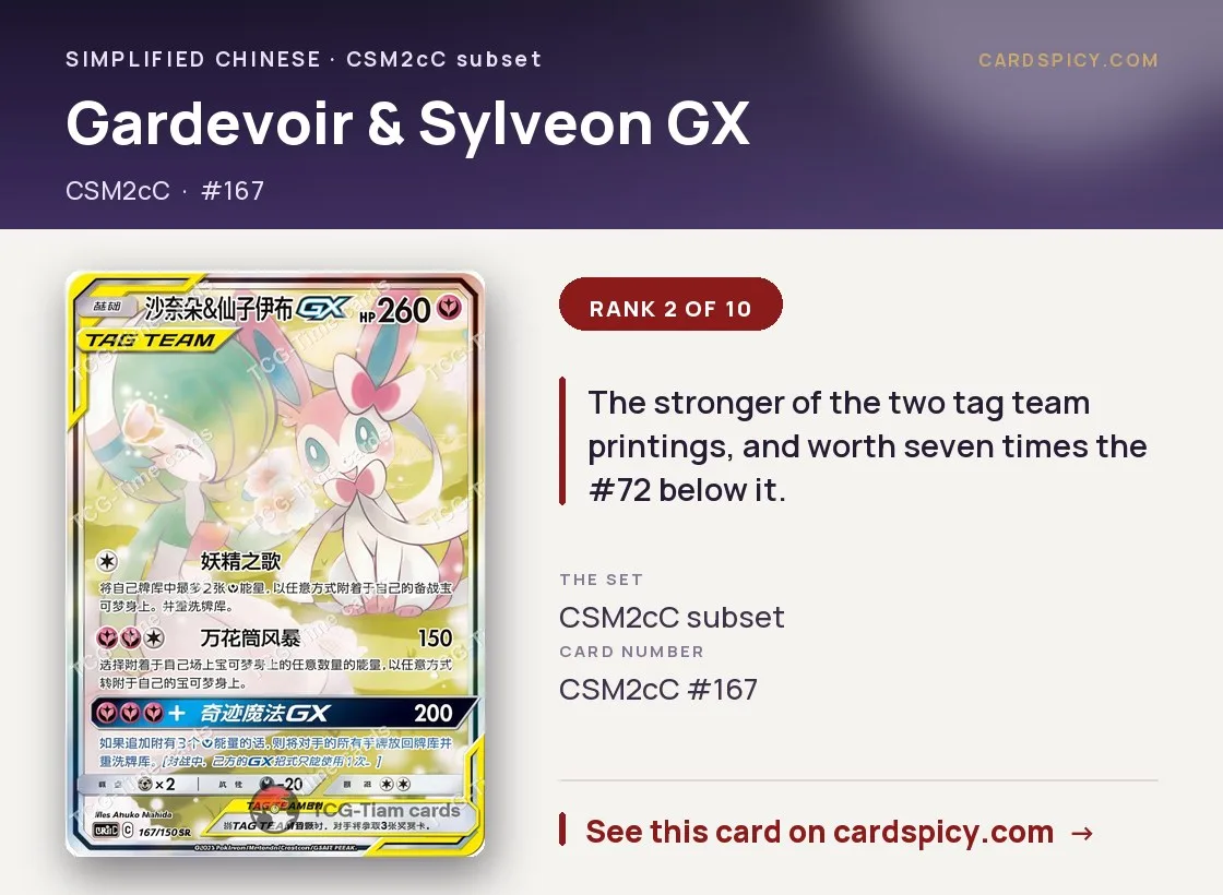 Gardevoir & Sylveon GX, Simplified Chinese Pokemon card