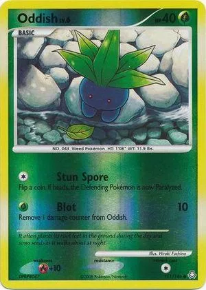 Oddish [Reverse Holo], English Pokemon card