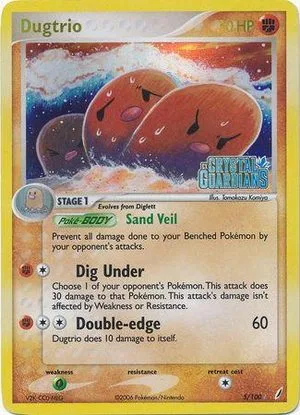 Dugtrio [Reverse Holo], English Pokemon card
