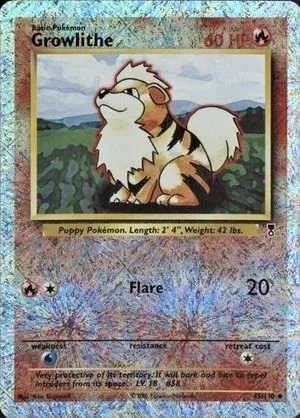 Growlithe [Reverse Holo], English Pokemon card