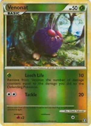Venonat [Reverse Holo], English Pokemon card