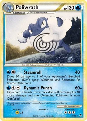 Poliwrath, English Pokemon card