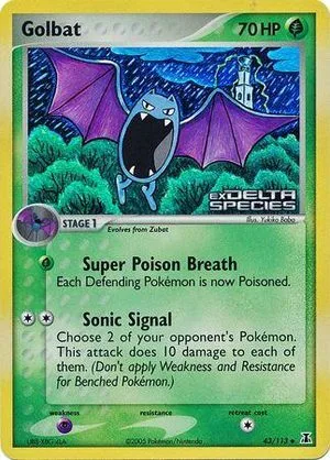 Golbat [Reverse Holo], English Pokemon card