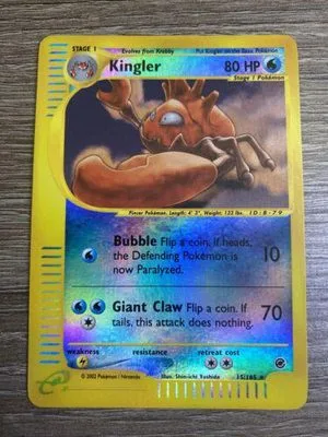 Kingler [Reverse Holo], English Pokemon card