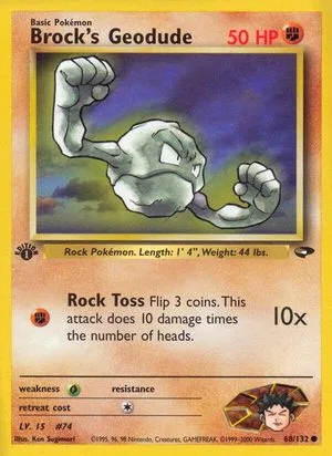 Brock's Geodude [1st Edition], English Pokemon card