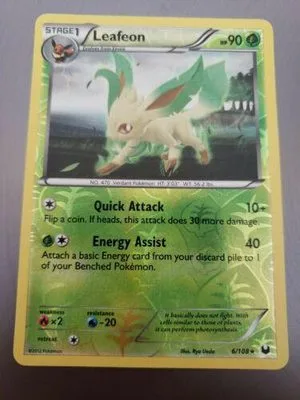 Leafeon [Reverse Holo], English Pokemon card
