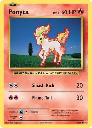 Ponyta, English Pokemon card