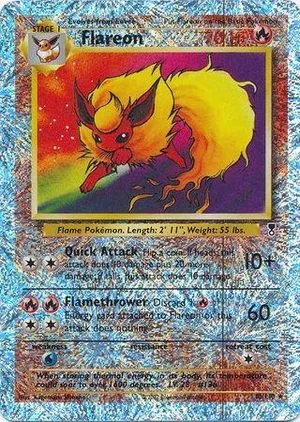 Flareon [Reverse Holo], English Pokemon card