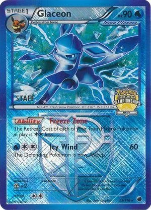 Glaceon [City Holo Staff], English Pokemon card