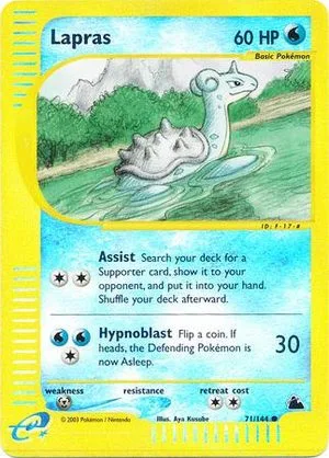 Lapras [Reverse Holo], English Pokemon card