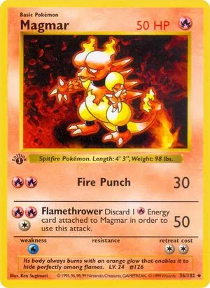 Magmar [1st Edition], English Pokemon card