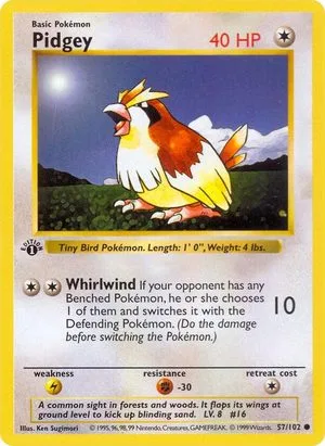 Pidgey [1st Edition], English Pokemon card