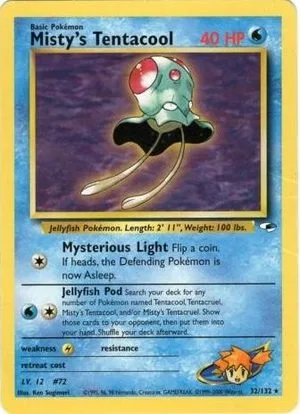 Misty's Tentacool, English Pokemon card