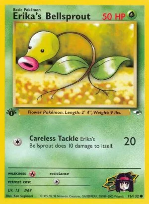 Erika's Bellsprout [1st Edition], English Pokemon card