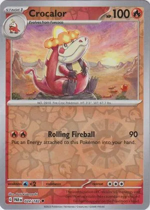 Crocalor [Reverse Holo], English Pokemon card