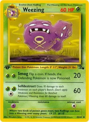 Weezing [1st Edition], English Pokemon card