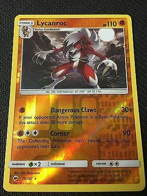 Lycanroc [Reverse Holo], English Pokemon card