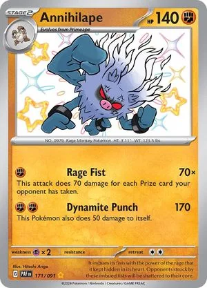 Annihilape, English Pokemon card