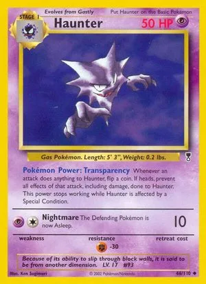 Haunter, English Pokemon card