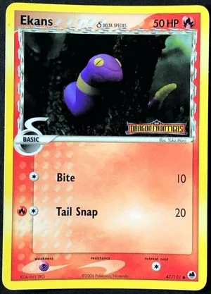 Ekans [Reverse Holo], English Pokemon card