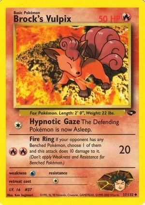 Brock's Vulpix, English Pokemon card
