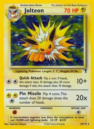 Jolteon, English Pokemon card