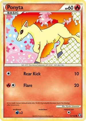 Ponyta, English Pokemon card