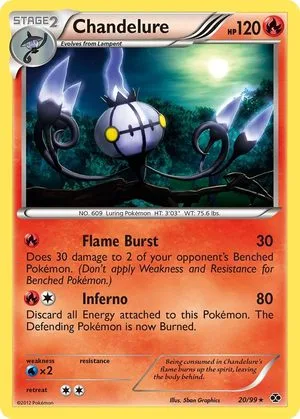Chandelure, English Pokemon card