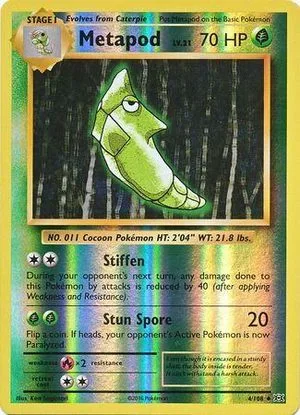 Metapod [Reverse Holo], English Pokemon card