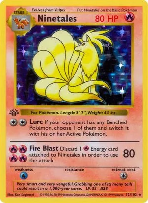 Ninetales [1st Edition], English Pokemon card