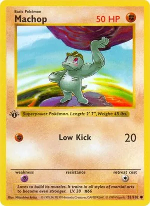 Machop [1st Edition], English Pokemon card