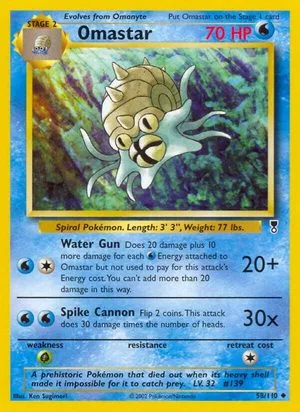 Omastar, English Pokemon card