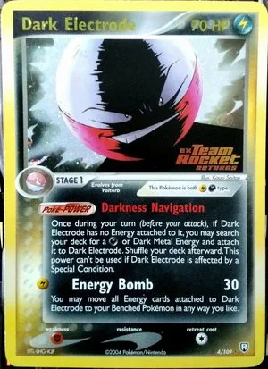 Dark Electrode [Reverse Holo], English Pokemon card