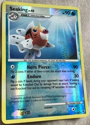 Seaking [Reverse Holo], English Pokemon card